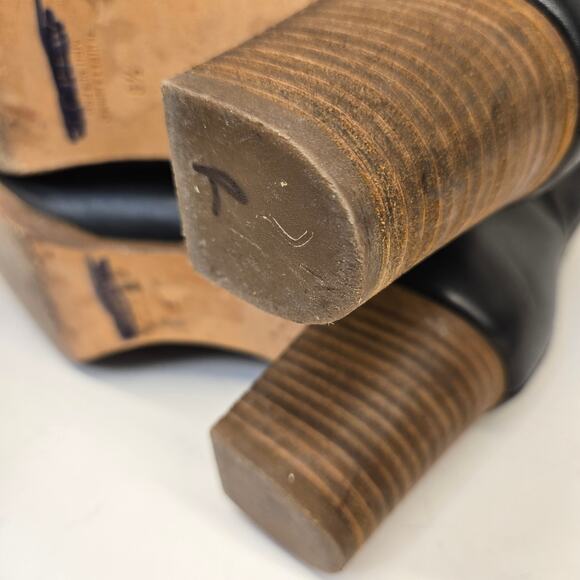 J. Crew Aggie Classic Black Leather Heeled Ankle Boot, Size 8.5, Made in Italy - Picture 6 of 10